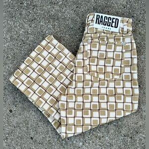 Ragged Priest Jean Pant 26 Urban Outfitters Retro Square Graphic Groovy Small UO